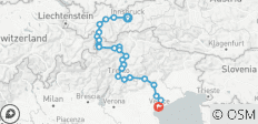 AlpenSerenissima van Innsbruck naar Venetië - sportief (10 dagen) - 27 bestemmingen