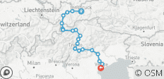 AlpenSerenissima van Innsbruck naar Venetië - klassiek (10 dagen) - 21 bestemmingen