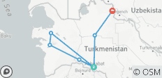 Circuit à la découverte du Turkménistan - Circuit privé - 7 destinations