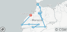 De Tanger à Casablanca Le meilleur circuit du Maroc. - 15 destinations