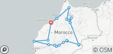 Le meilleur du Maroc - Circuit privé guidé de luxe de 17 jours au départ de Casablanca - 19 destinations