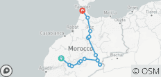 Circuit privé de 5 jours dans le désert de Merzouga à Tanger depuis Marrakech - 14 destinations