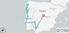9-daagse van Santiago naar Madrid met de trein - 11 bestemmingen