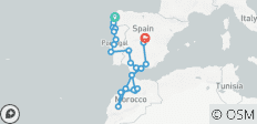 19-daagse Portugal, Andalusië & Marokko vanuit Santiago de Compostela - 24 bestemmingen