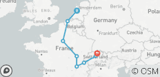 Desired Europe end Zurich (including Bruges) - 8 destinations