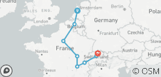 Desired Europe end Zurich (including Brussels) - 8 destinations