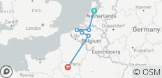 Europäische Hauptstädte auf der Flucht: Amsterdam, Brügge, Brüssel & Paris - 9 Tage - 6 Destinationen