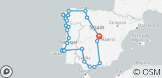 Madrid naar Galicië, Portugal & Andalusië - 14 dagen - 27 bestemmingen