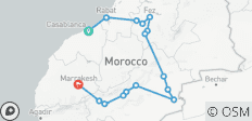 6 jours de villes impériales et de désert à Marrakech depuis Casablanca - 16 destinations