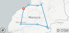 Circuit de 6 jours dans les villes impériales et le désert du Sahara au départ de Casablanca - 9 destinations