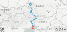 Alpe-Adria Radweg sportlich - 12 Destinationen