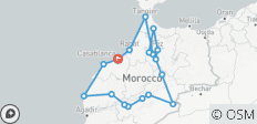 16 jours de grande aventure marocaine : Villes impériales, désert du Sahara et côte atlantique - 18 destinations