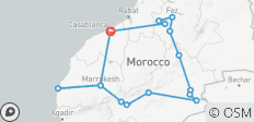 10 jours de visite du désert, des villes impériales et de la côte atlantique au départ de Casablanca - 16 destinations