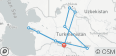Circuit en groupe de 8 jours au Turkménistan - 9 destinations