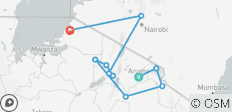 7-Day Epic Mid-Range Safari – Serengeti Wildebeest Mara River Crossing - 10 destinations