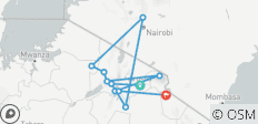 7-Day Mid-Range Epic Safari Adventure to Serengeti 3 Nights - 12 destinations