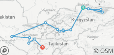 Drei Stans Seidenstraße Tour: Kirgisistan, Usbekistan & Tadschikistan - 16 Destinationen