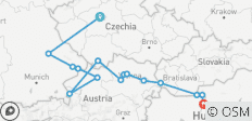 Illuminations sur le Danube avec 2 nuits à Prague (vers l\'est) 2027 - 15 destinations