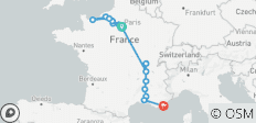 Gran Francia con 2 noches en la Costa Azul (en dirección sur) 2027 - 15 destinos