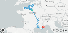 Grand France avec 2 nuits sur la Côte d\'Azur Croisière Mémoire et Histoire de la Seconde Guerre mondiale (vers le sud) - 31 destinations