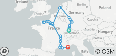 Chef-d\'œuvre européen : Le Rhin, la Seine et le Rhône dévoilés avec 2 nuits sur la Côte d\'Azur 2027 - 49 destinations