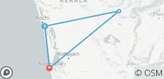 Escapade enchanteresse au Kerala : Les collines de Munnar et le bateau de luxe d\'Alleppey (4 jours) - 5 destinations