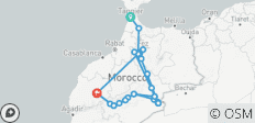 12 Tage Privat von Tanger nach Marrakesch -Chefchaouen, Fes, über Sahara Luxury Desert Camp - 33 Destinationen