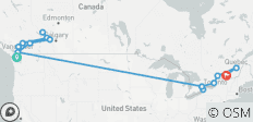 RockiGrandeur & Das Beste dOstens19 Tage (von Victoria bis Montreal) - 15 Destinationen