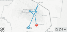 Kilimanjaro über die Rongai-Route - 6 Tage Klettern + 2 Tage im Hotel - 8 Destinationen