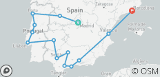 Höhepunkte von Spanien und Portugal ab Madrid - 14 Destinationen