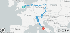 European Circle from London to Rome GO - 22 destinations