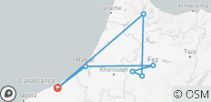 Desde Casablanca: Tour privado de 4 días por las ciudades del norte de Marruecos: Chefchaouen y Fez