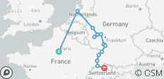 Rhein Highlights mit Paris 2027 - 11 Tage (13 Destinationen) - 13 Destinationen