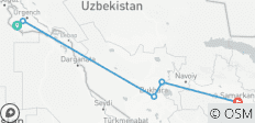 Circuit privé dans l\'ouest de l\'Ouzbékistan - 6 jours - 5 destinations