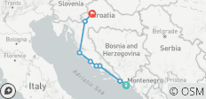 A 6-day Tour from Dubrovnik to Zagreb. Bucket-list Adriatic coastal destinations! Visit Split, Trogir, Sibenik, Zadar and more! UNESCO sites. Ancient walled cities. Plenty of history, Venetian architecture and splendid views. Lots of natural beauty! - 8 destinations