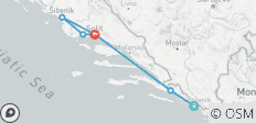 Desde Dubrovnik: Ruta de 4 días por Dalmacia Central. Los mejores destinos de la costa adriática. Descubre Split, Trogir, Sibenik, Ston y mucho más. Lugares de la UNESCO y ciudades antiguas. Mucha historia, arquitectura veneciana y vistas panorámica… - 6 destinos
