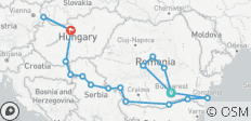 Ontdekkingstocht langs de Beneden-Donau met Transsylvanië 2027 - 20 dagen (18 bestemmingen) - 18 bestemmingen