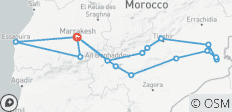 Ab Marrakesch: 9 Tage private Marokko-Reise: Wüste, Marrakesch und Essaouira - 16 Destinationen
