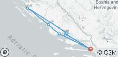 Au départ de Drvenik : Circuit de 5 jours en Dalmatie centrale. Des destinations emblématiques de la côte adriatique ! Visitez Split, Trogir, Sibenik, Zadar, Klis et Salona. Sites de l\'UNESCO et villes anciennes. Beaucoup d\'histoire, d\'architecture … - 7 destinations