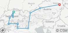 Circuit privé de 10 jours à travers la Suisse, l\'Italie et l\'Autriche - 15 destinations