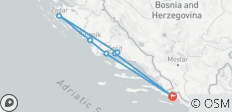 From Ston: Central Dalmatia 5-day Tour. Unmissable Adriatic coastal destinations. Visit Zadar, Sibenik, Split, Trogir, Klis, and Salona. UNESCO sites. Ancient walled cities. Plenty of history, Venetian architecture, and stunning views. Fab cuisine! - 7 destinations