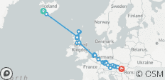 Viking Trails with European Gems Reykjavik → Budapest (2027) - 34 destinations