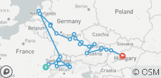 La Suisse en train : les joyaux de l\'Europe – Genève - Budapest (2027) - 37 destinations