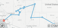 USA : Road Trip des Parcs Nationaux (Fin Las Vegas, USA National Park Non Resident Fees) - 17 destinations