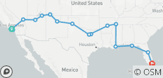 USA: LA nach Miami (Gebühren für Nicht-Einwohner der USA-Nationalparks) - 21 Destinationen