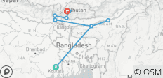 Ostindien nach Bhutan Panorama Tour - 9 Destinationen