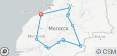 Excursión de 7 días por el desierto de Casablanca a Casablanca vía Fez y Marrakech - 15 destinos