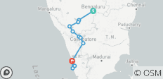 Circuit du patrimoine de l\'Inde du Sud et de la faune de Nagarhole - 12 destinations