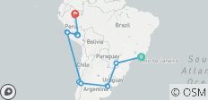 Best of South America with Amazon Cruise 2026 - Santiago to Iquitos, 2027/28 - Rio de Janeiro to Iquitos (2028) - 24 destinations