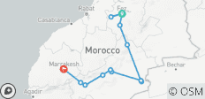 6-daagse privétour van Fes naar Marrakech door de Sahara-woestijn - 13 bestemmingen
